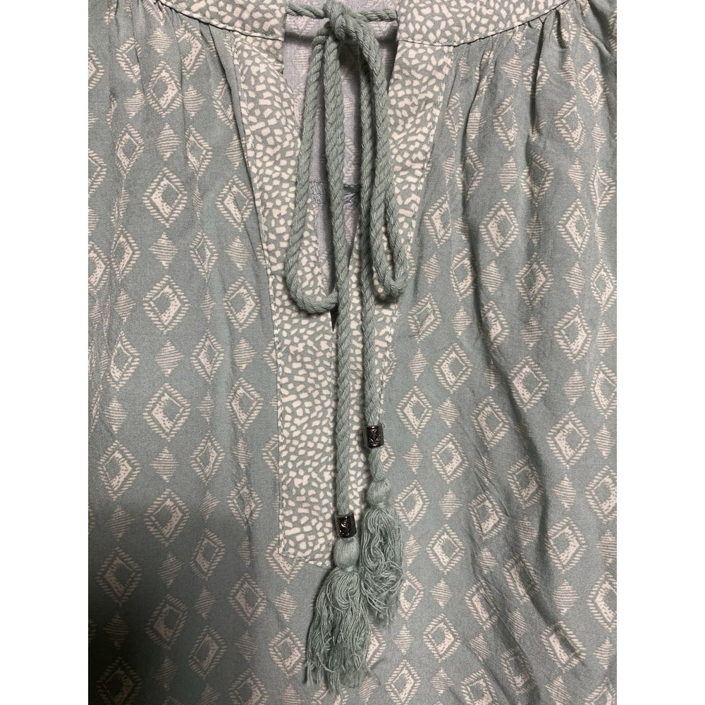 DR2 Daniel Rainn Long Sleeve Shirt Women XL Pleated White Grayish Cottage Core - Picture 2 of 7